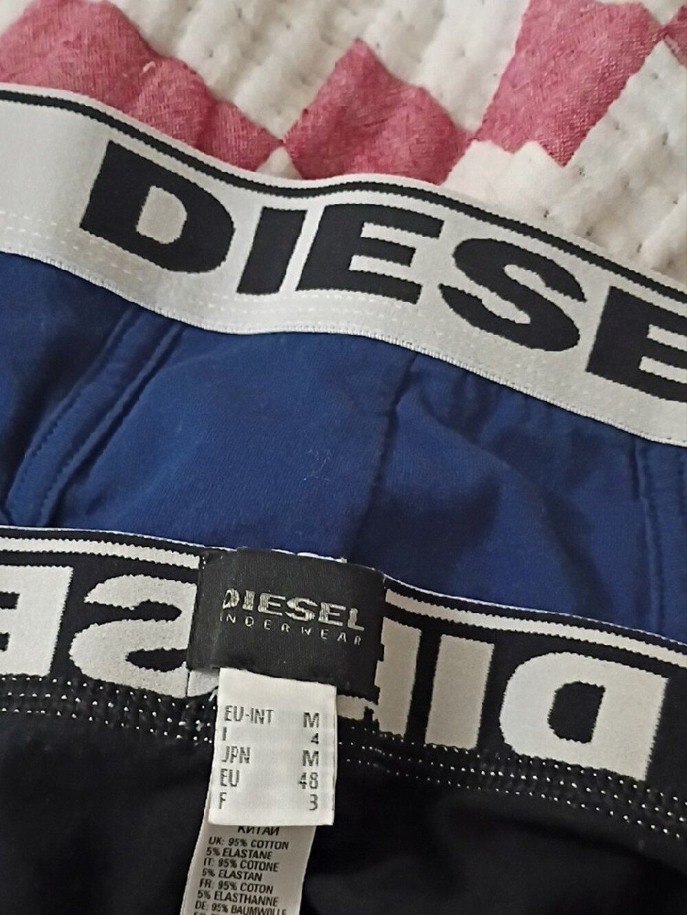 Diesel Black & Navy Logo Elastic Briefs - Picture 2 of 3